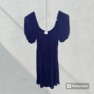 Adorable Flowy Navy Blue Sun Dress! ☀️👗